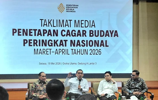 Menteri Kebudayaan Fadli Zon saat pengumuman target penetapan cagar budaya nasional