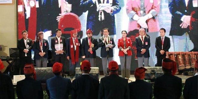 Panggung konser PSBI Road to 165 HUT HKBP di Makodam Medan