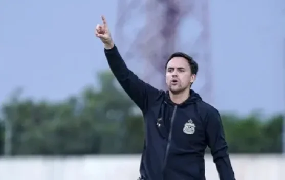 Paul Munster pelatih Bhayangkara Presisi Lampung FC seusai pertandingan