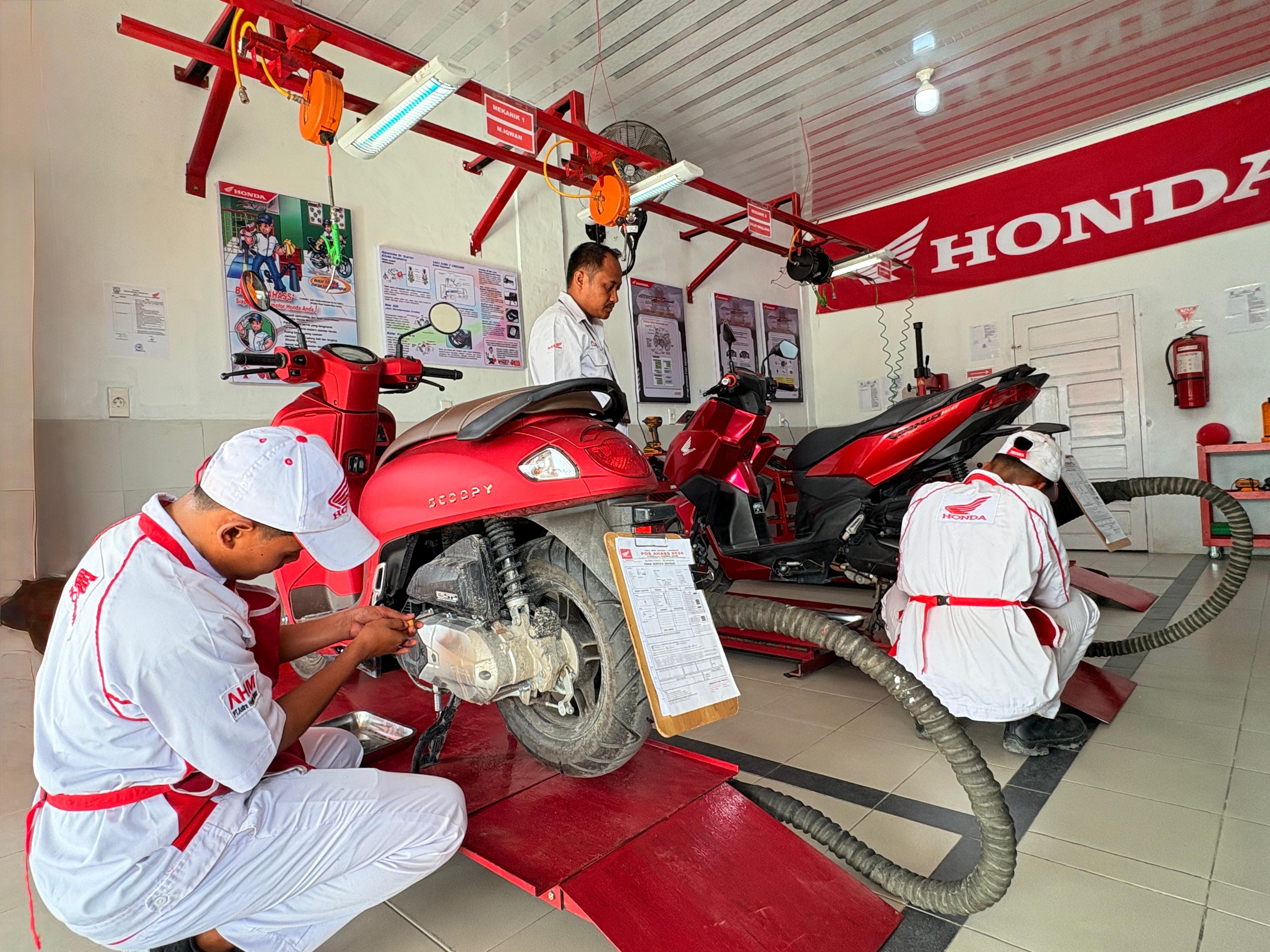 Peresmian Pos AHASS TEFA di SMKN 3 Mandau oleh Astra Honda