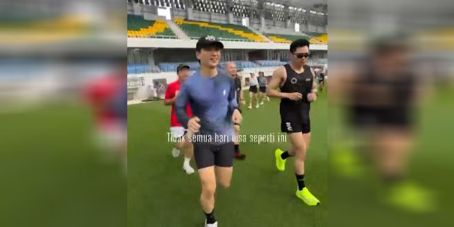 Pemandangan Stadion Teladan yang sedang perawatan menjelang AFF U-19 2026