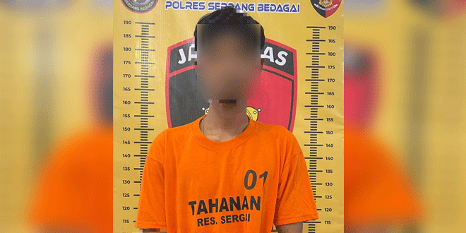 Polisi mengamankan tersangka pencurian di Sei Rampah