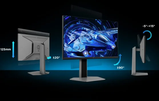 TCL G64 monitor 25 inch QD-Mini LED menampilkan bezel tipis dan tampilan gaming