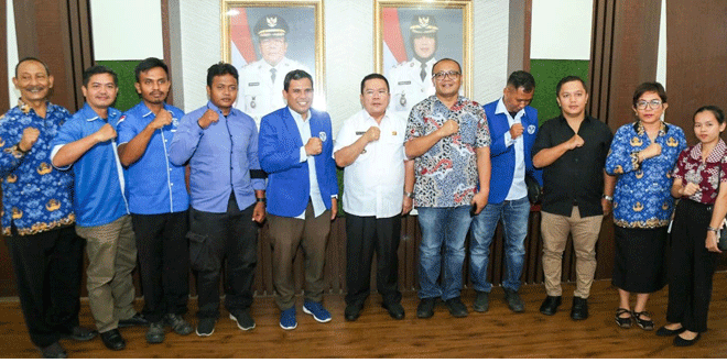 Wali Kota Wesly Silalahi menerima pengurus DPC GAMKI di Balai Kota Pematangsiantar