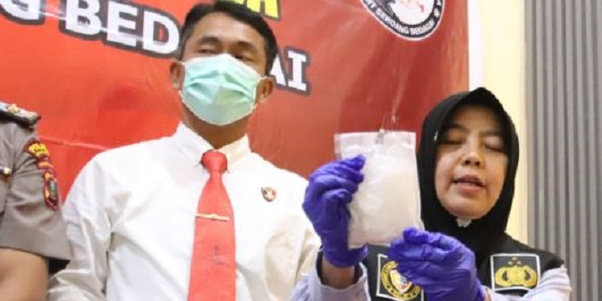 Pemusnahan barang bukti narkoba oleh Polres Serdang Bedagai di Sei Rampah