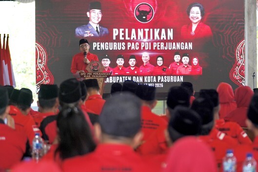 Suasana pelantikan pengurus PAC di Pasuruan dengan peserta muda