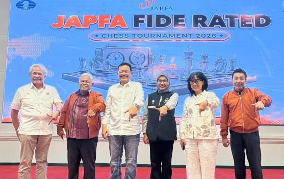 Peserta dan panitia membuka Japfa Fide Rated 2026 di The Tavia Heritage Hotel Jakarta
