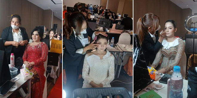 Peserta dan mentor Uly Rias Pengantin saat pelepasan gelombang 9 di Hotel Grand Mercure Medan