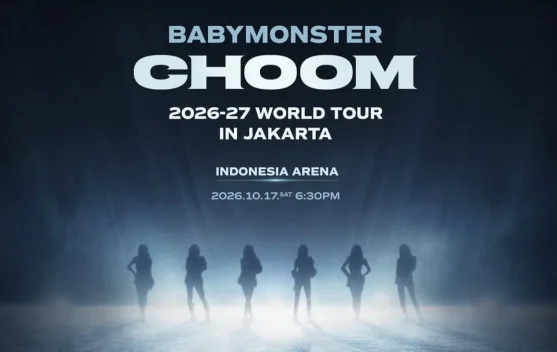 Poster konser BABYMONSTER CHOOM di Indonesia Arena Jakarta Oktober 2026