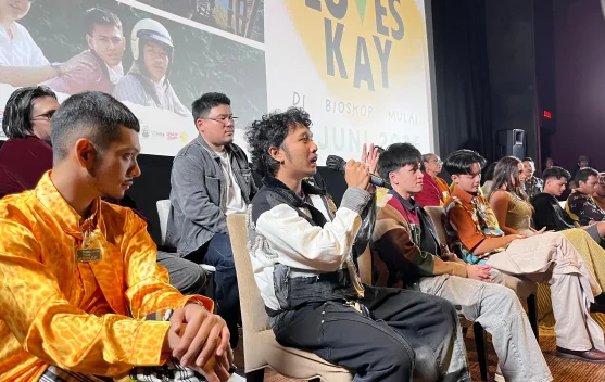 Sutradara Bernardus Raka pada konferensi pers 'Nobody Loves Kay' di Jakarta