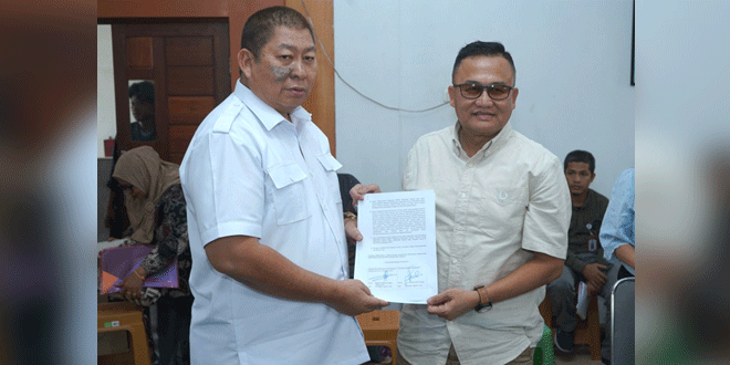 Sekda Asahan dan Kadis Perkim Sumut menandatangani berita acara revisi RTRW 2026-2046
