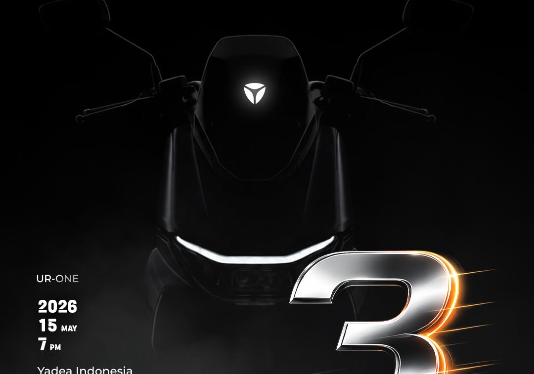 Teaser motor listrik Yadea bergaya bionic futuristik
