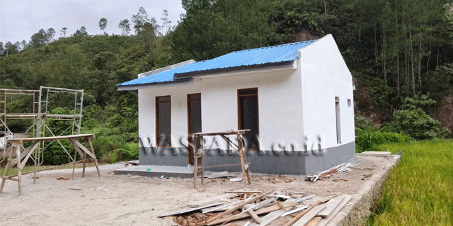 Pembangunan rumah bantuan KDM di Parmonangan memasuki tahap finishing