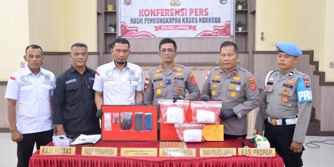 Barang bukti sabu seberat 3,056 gram yang disita Polres Langsa