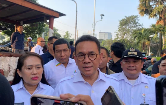Menteri Perdagangan Budi Santoso berbicara soal transparansi biaya platform digital di Pasar Palmerah