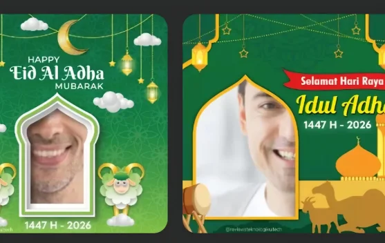 Bingkai foto twibbon bertema Iduladha 1447 Hijriah untuk media sosial