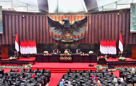 Ruang Sidang Paripurna DPR di Kompleks Parlemen Senayan Jakarta