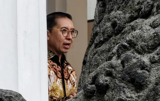 Menteri Kebudayaan Fadli Zon saat orasi Hari Museum Internasional di Museum Nasional