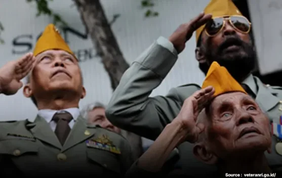 Veteran Korps Cacat memperingati hari KCVRI dengan penghormatan dan upacara