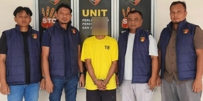 Ilustrasi garis polisi dan lokasi penemuan jenazah di sekitar telaga di Aceh Tenggara