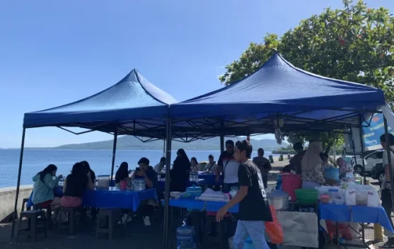 Peta lokasi episenter gempa magnitudo 7,7 lepas pantai Sulawesi Utara
