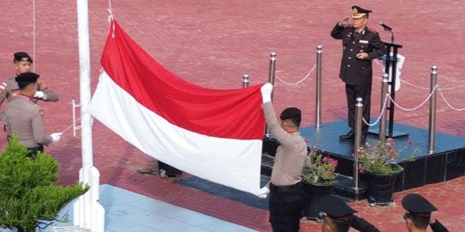 Upacara Hari Lahir Pancasila di Lapangan Apel Mapolres Aceh Utara