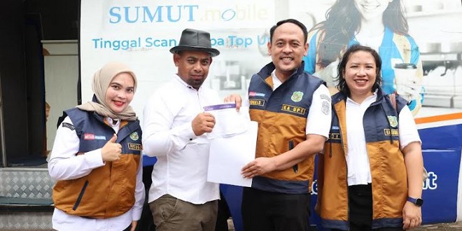 Stan Pojok PBB Bapenda Kota Medan di MPP Roadshow Medan Amplas