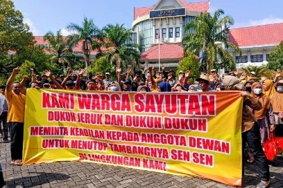 Verifikasi lokasi penambangan galian C di Desa Sayutan oleh tim terpadu DPRD Magetan