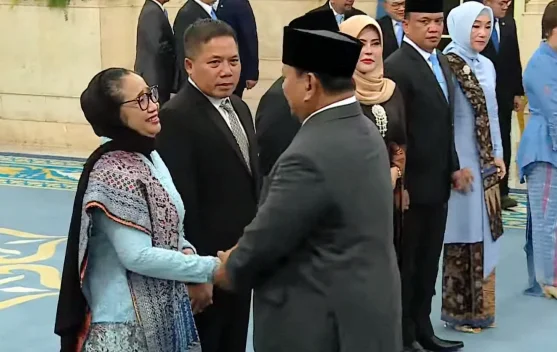 Nanik Sudaryati Deyang dilantik sebagai Kepala Badan Gizi Nasional di Istana Kepresidenan Jakarta