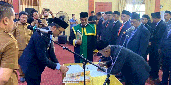 Pelantikan Sekda Kota Subulussalam di Aula Pendopo dan makan siang di Cafe Maulida