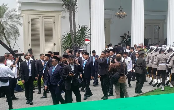 Presiden dan Wakil Presiden meninggalkan upacara Hari Lahir Pancasila 2026 di Gedung Pancasila