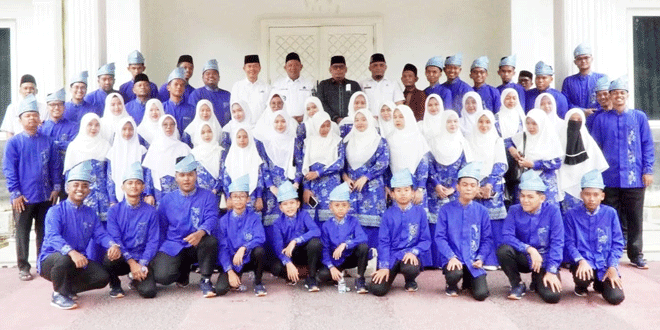 Pelepasan 50 kafilah MTQ Kabupaten Langkat di Rumah Dinas Bupati Langkat
