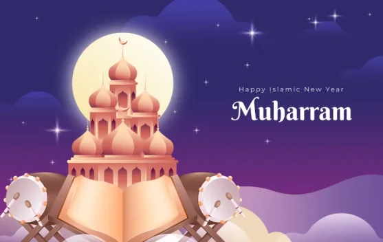 Ilustrasi menyambut Tahun Baru Islam 1448 Hijriah dengan doa dan kebersamaan keluarga