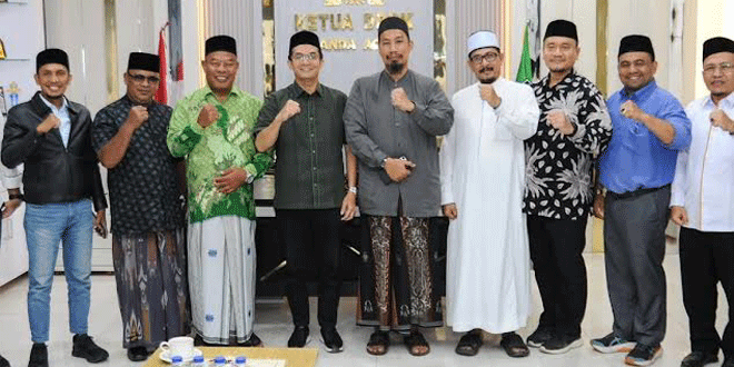 Ketua DPRK Banda Aceh menerima pengurus NU di ruang kerja Gedung DPRK