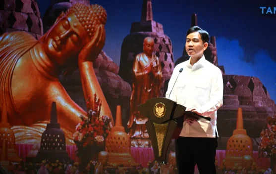 Wapres Gibran berbicara di hadapan peserta pembekalan Lemhannas di Istana Wakil Presiden, 3 Juni 2026