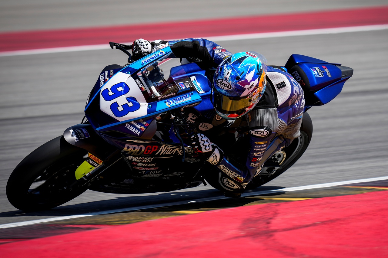 Arai Agaska di lintasan balap World Sportbike, mendapatkan pengalaman berkelas dunia