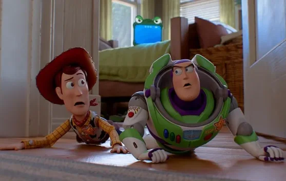 Poster Toy Story 5 menampilkan Woody, Buzz, Jessie, dan mainan baru Lilypad