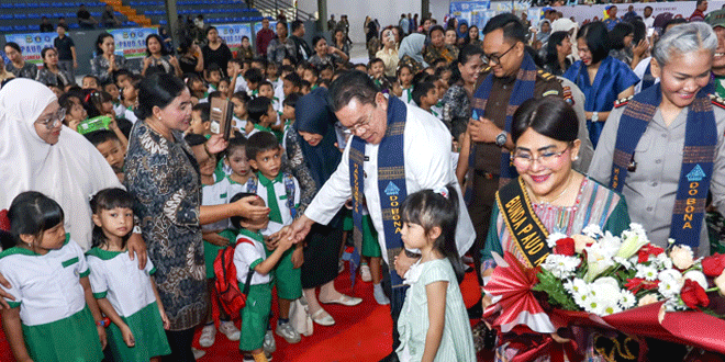 Pelepasan anak PAUD SAB di GOR Suzuya Merdeka Mall Pematangsiantar