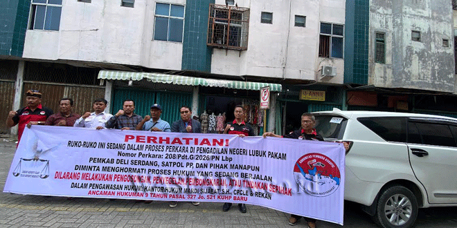 Pedagang Ruko Delimas menolak penyegelan dan bersiaga di Lubuk Pakam