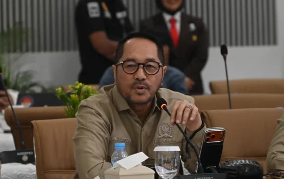 Petani menyebar pupuk organik di lahan untuk memulihkan kesuburan tanah