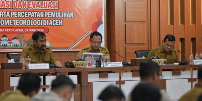 Rapat koordinasi pemulihan pascabencana di Aceh membahas infrastruktur dan pertanian