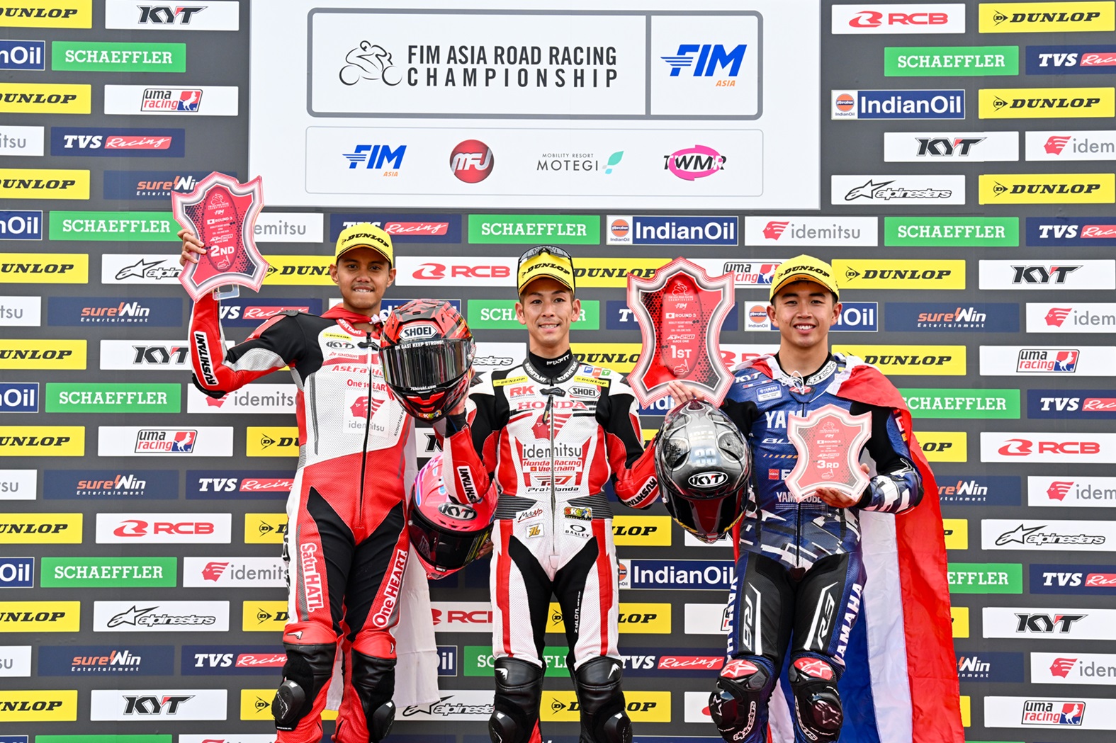 Astra Honda Racing Team merayakan podium di ARRC Motegi 2026