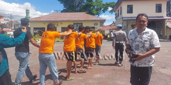 Tersangka dan barang bukti narkoba diamankan di Polres Dairi
