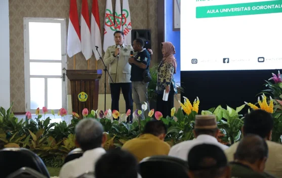 Wakil Menteri Pertanian Sudaryono berbicara dalam acara PENAS Petani Nelayan di Gorontalo