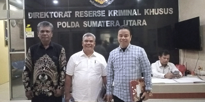 Gedung Ditreskrimsus Polda Sumut di Medan tempat penanganan perkara dugaan gelar M.Pd palsu