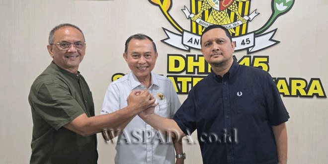 Letjen (Purn) Muhammad Hasyim saat rapat persiapan pelantikan DHD 45 Sumut