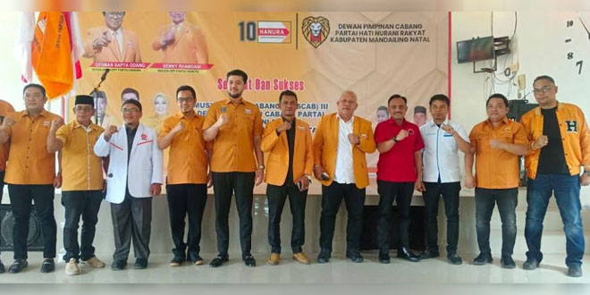 Herman Nasution terpilih sebagai Ketua Hanura Mandailing Natal saat Muscab III di Panyabungan