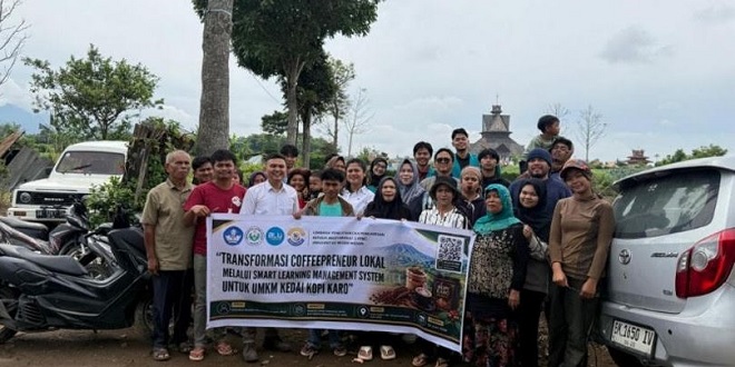 Peserta pelatihan barista dan pengenalan Smart LMS di Desa Gajah, Karo