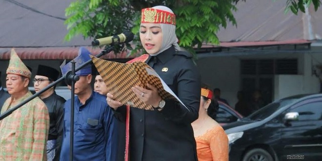 Bupati Labuhanbatu memimpin upacara Harganas ke-33 di Lapangan BKPP