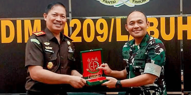 Kepala Kejari Labuhanbatu melakukan kunjungan koordinasi ke Kodim 0209/LB